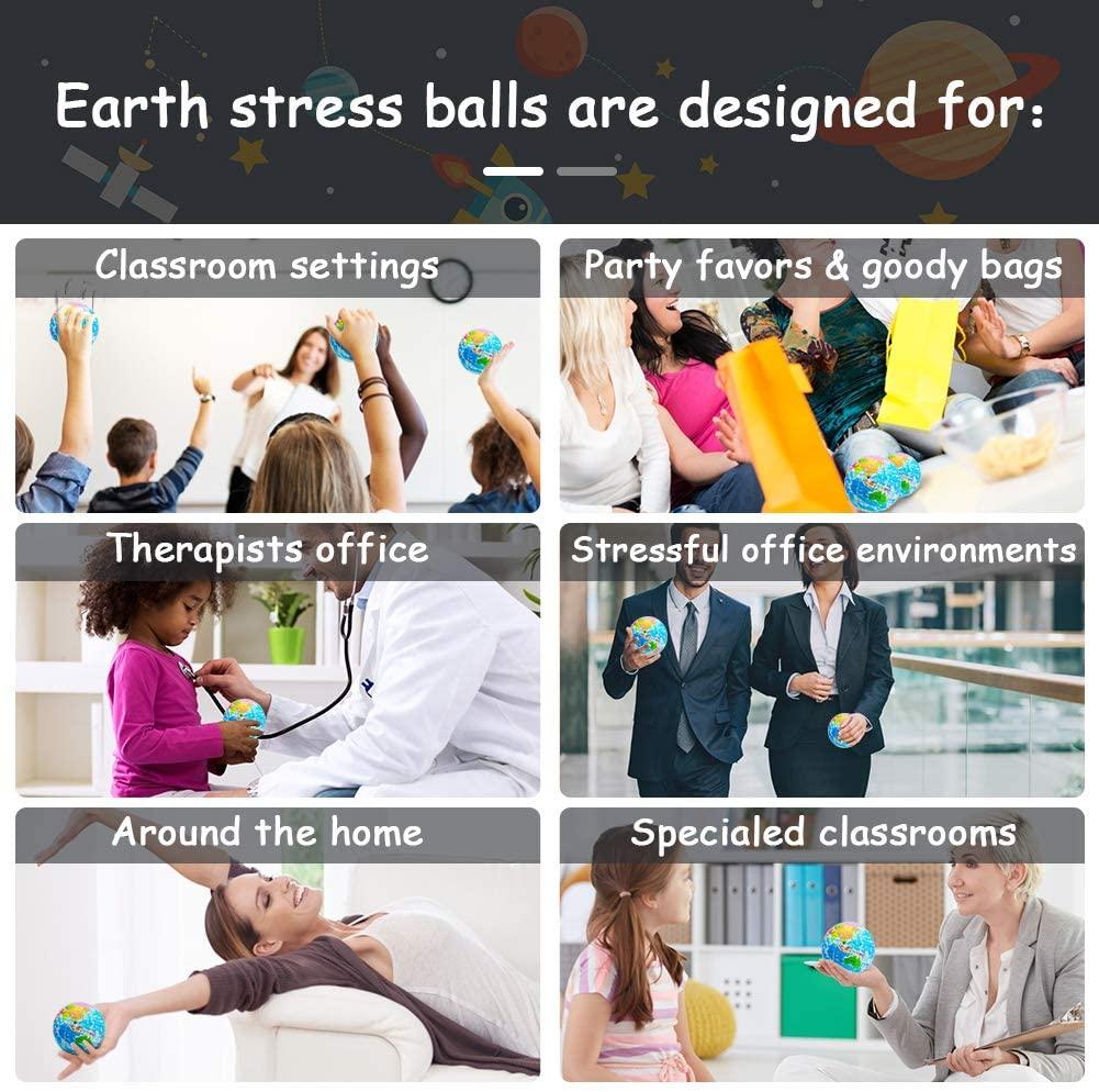3" Globe Squeeze Stress Balls (10 Pack) Earth Ball Stress Relief Toys Therapeutic Educational Balls Bulk - If you say i do
