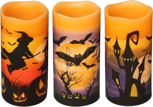 Flameless Flickering Candles Battery Operated Set of 3 Real Wax LED Pillar Candles - If you say i do