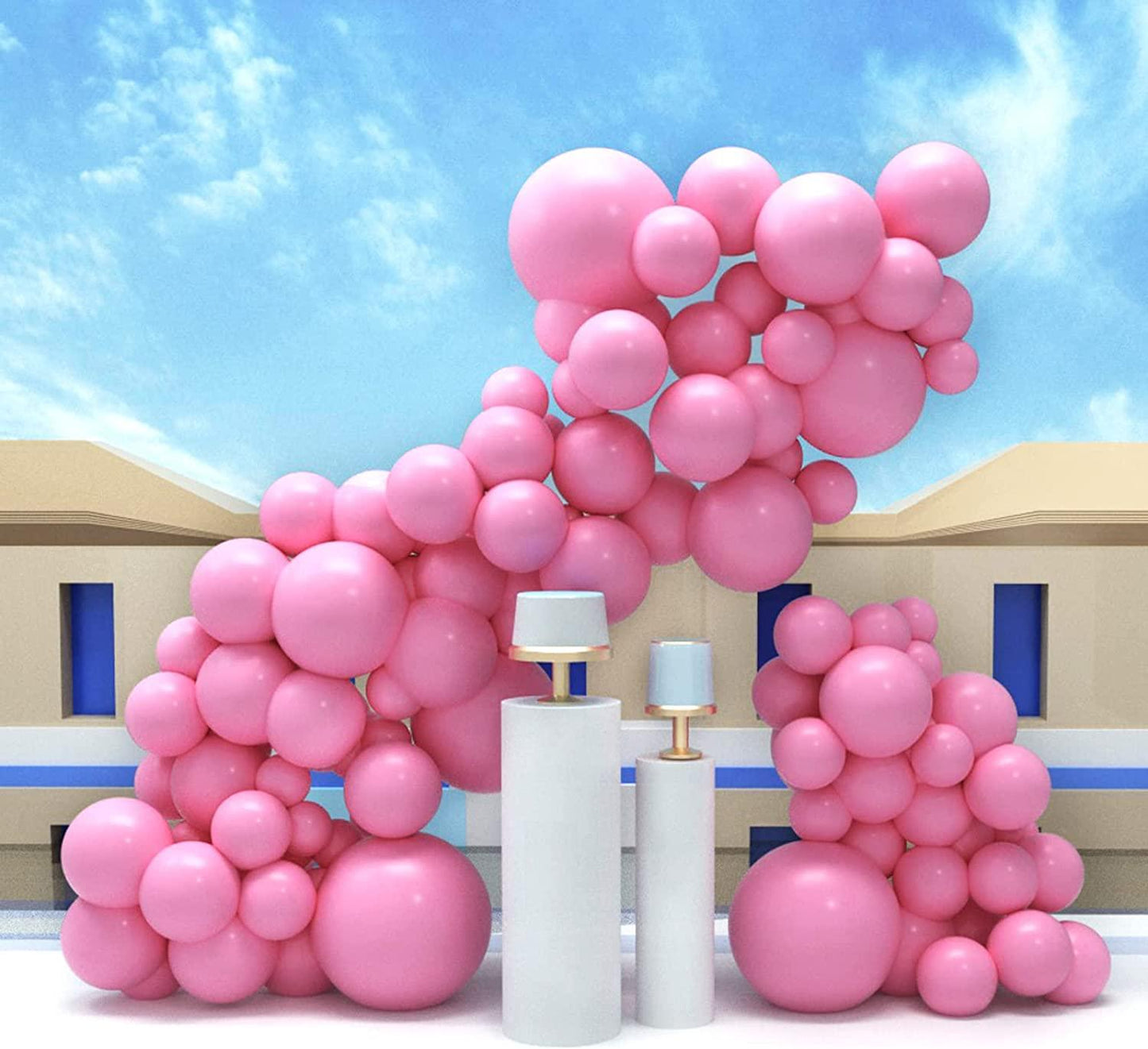 100Pcs 18"+12"+10"+5" Ballons Balloon Arch Kit as Birthday Party Balloons Gender Reveal Balloons Baby Shower Balloons Wedding Anniversary - If you say i do