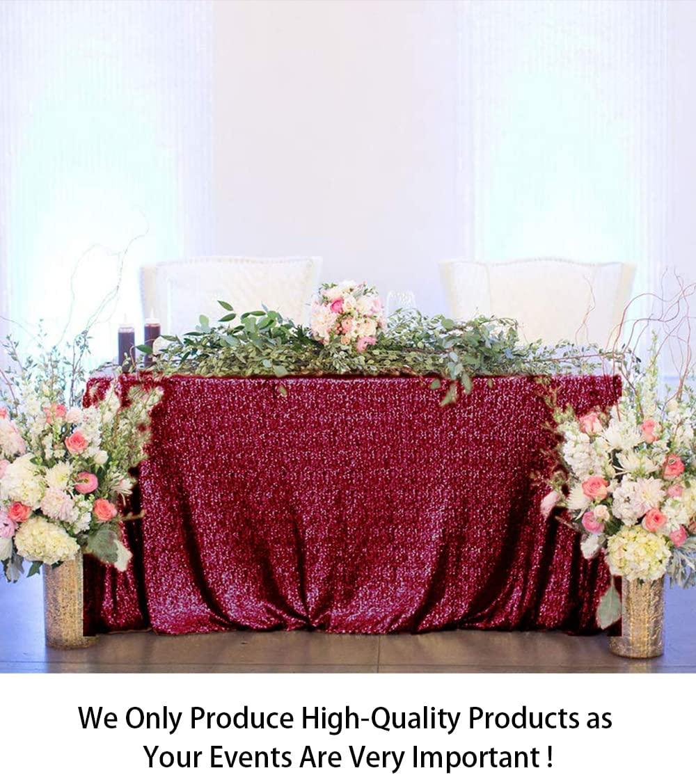 60x102-Inch Rectangle Sequin Tablecloth Wine Table Cover Decorations for Weddings Party Baby Shower Decorations - If you say i do