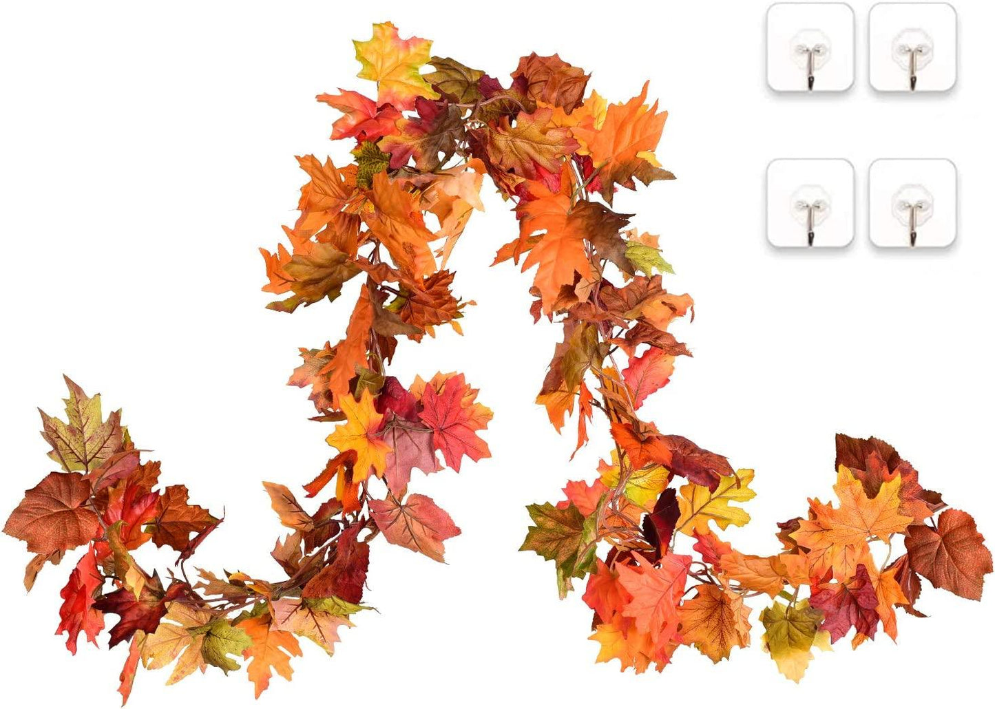 2 Pack Fall Garland Maple Leaf Clearance, 5.9Ft/Piece Hanging Vine Garland Artificial Autumn Foliage Garland Thanksgiving Decor - If you say i do