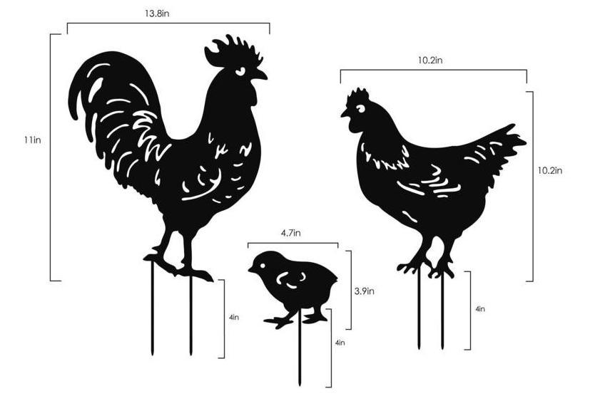 Paintable Decorative Garden Stakes-Chicken - If you say i do