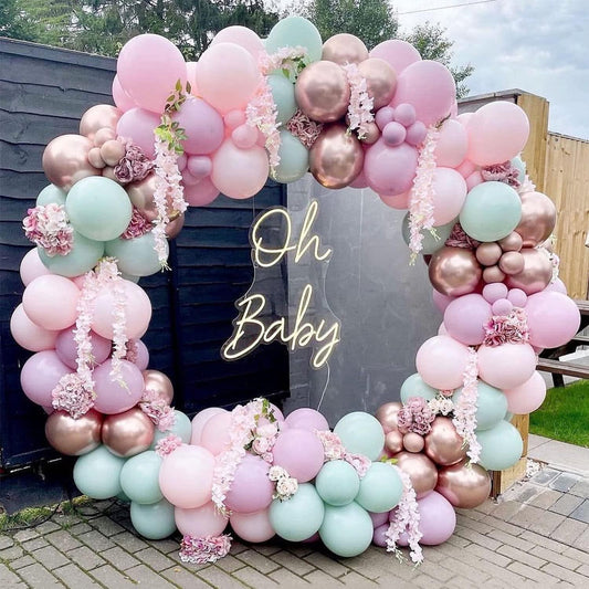 182pcs Rose Gold Pink Balloon Arch Kit Lavender Balloon Garland for Bridal Shower Bachelorette Wedding Birthday - If you say i do