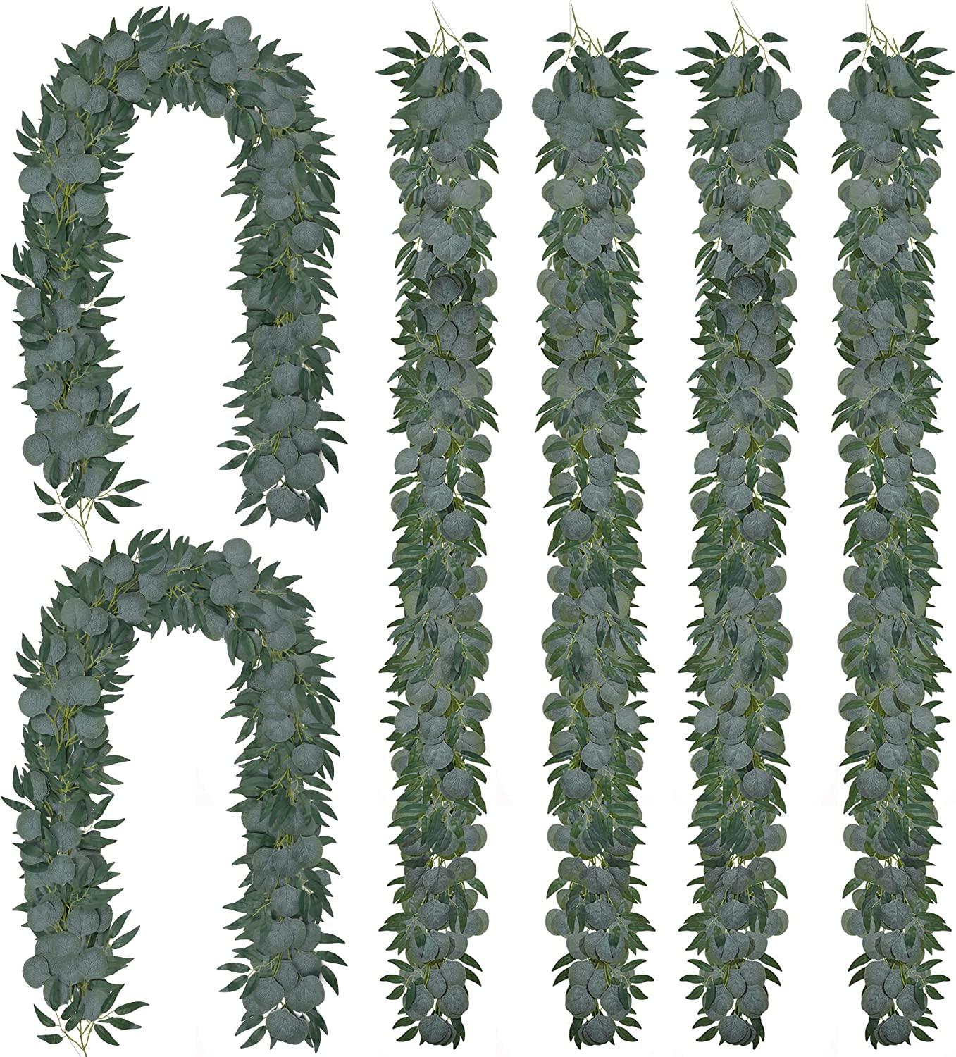 6pcs Artificial Vines Fake Greenery Garland Willow Leaves with Total 3 – If  you say i do