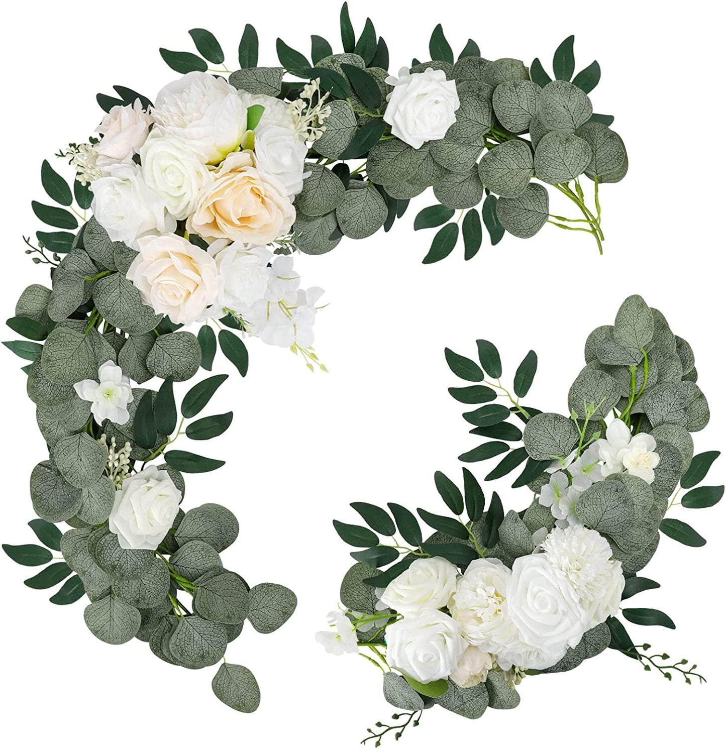 2pcs Artificial Flower Swag Arch Decor for Wedding Reception Backdrop - If you say i do