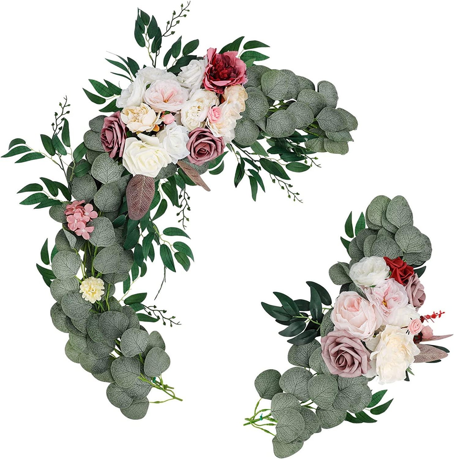 2pcs Artificial Flower Swag Arch Decor for Wedding Reception Backdrop - If you say i do