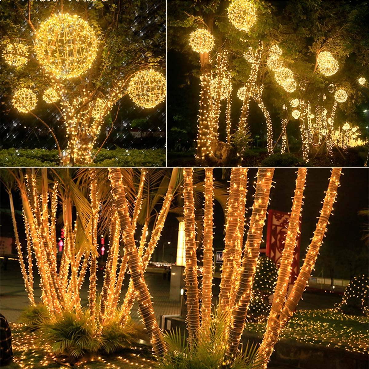 Ollny Christmas Lights 800 LEDs 330ft LED Outdoor String Lights Warm White with