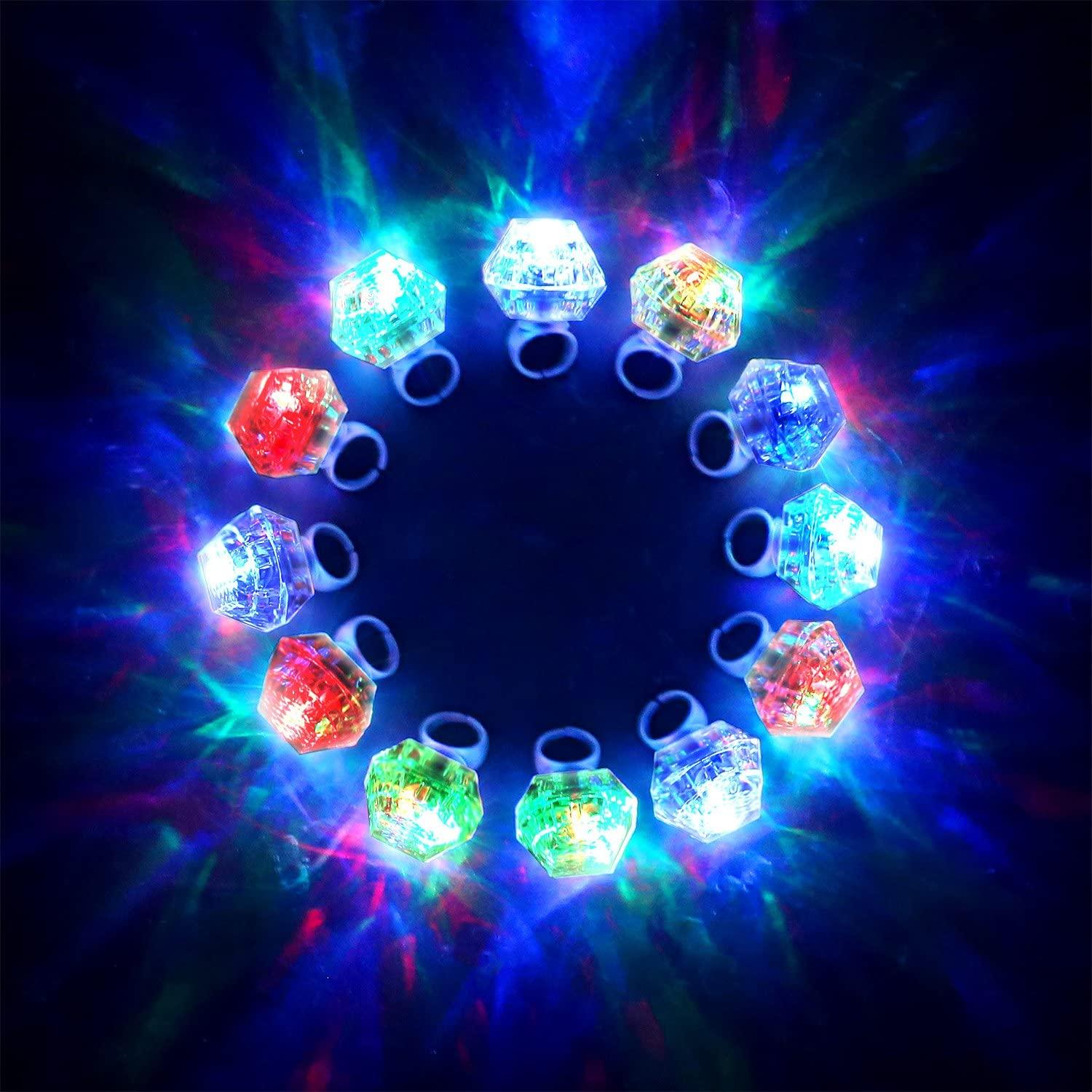 Concert Led Ring LED Light Up Jewel Engagement Party Rings / Bachelorette/ Wedding Part ...