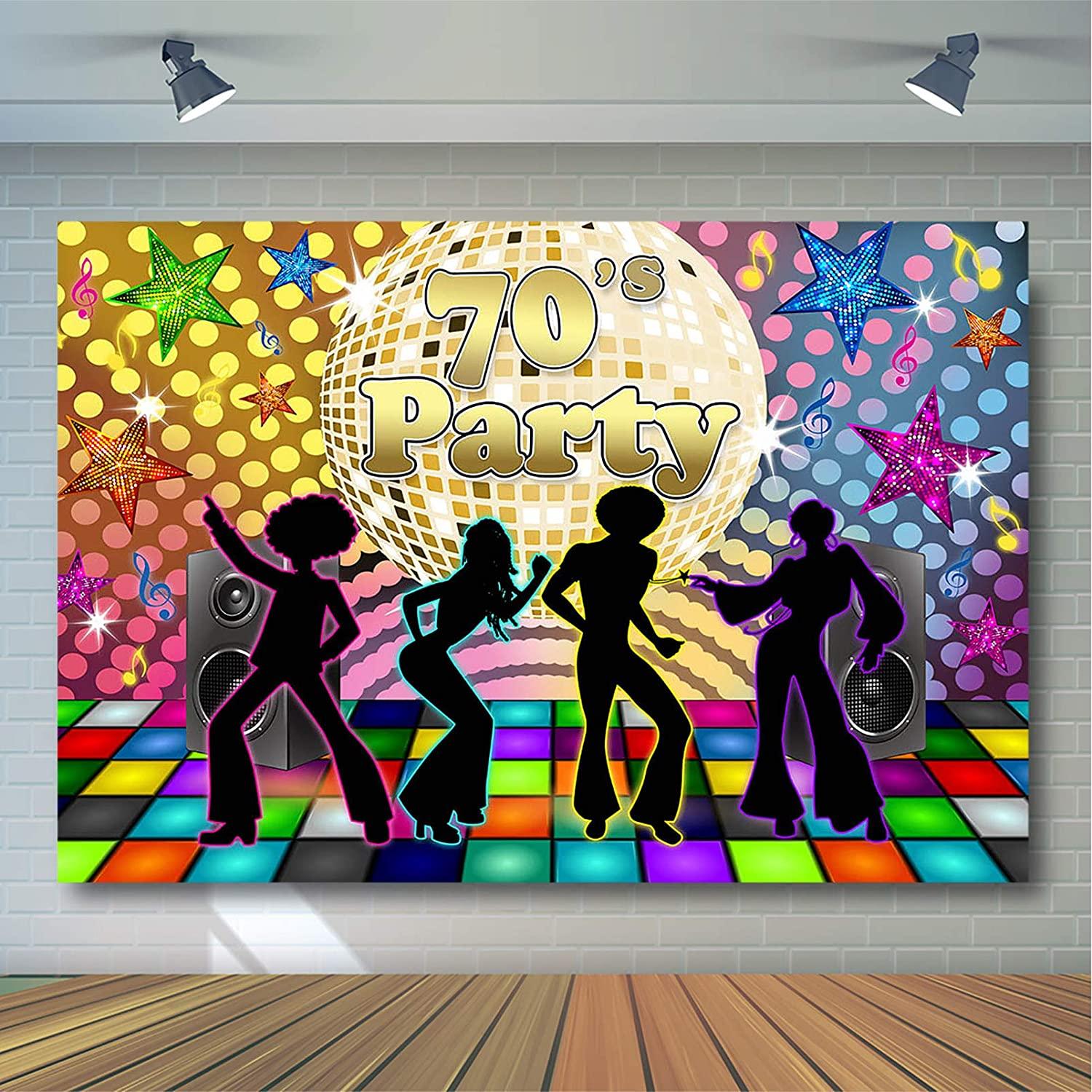 Back to 70s Party Backdrop for Adults Disco Party Decorations 1970's Retro Disco Ball  Photo Booth Photography Background - If you say i do