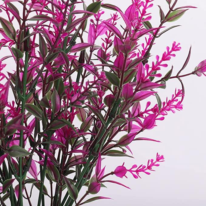 faux outdoor lavender plant 12pcs Outdoor Artificial Plant UV Resistant Fake Stems Plants, Faux Pl – If you say i do