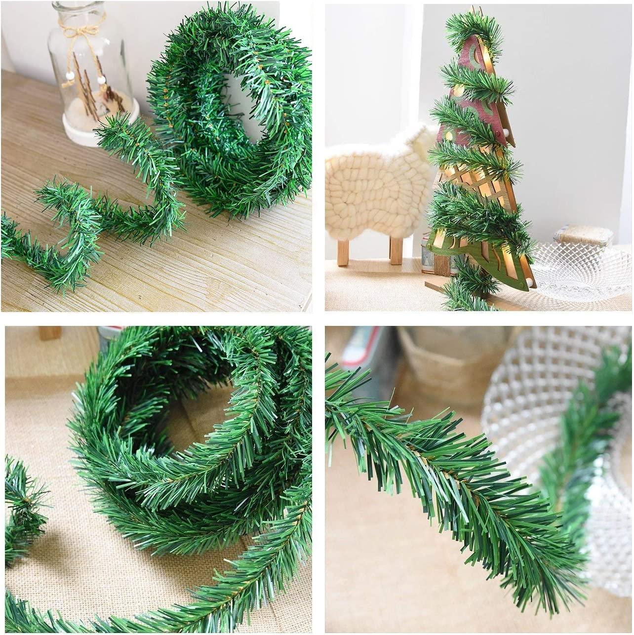 2 Strands Christmas Garland, Total 40 Feet Artificial Pine Garland Soft Greenery Garland for Holiday Wedding Party - If you say i do