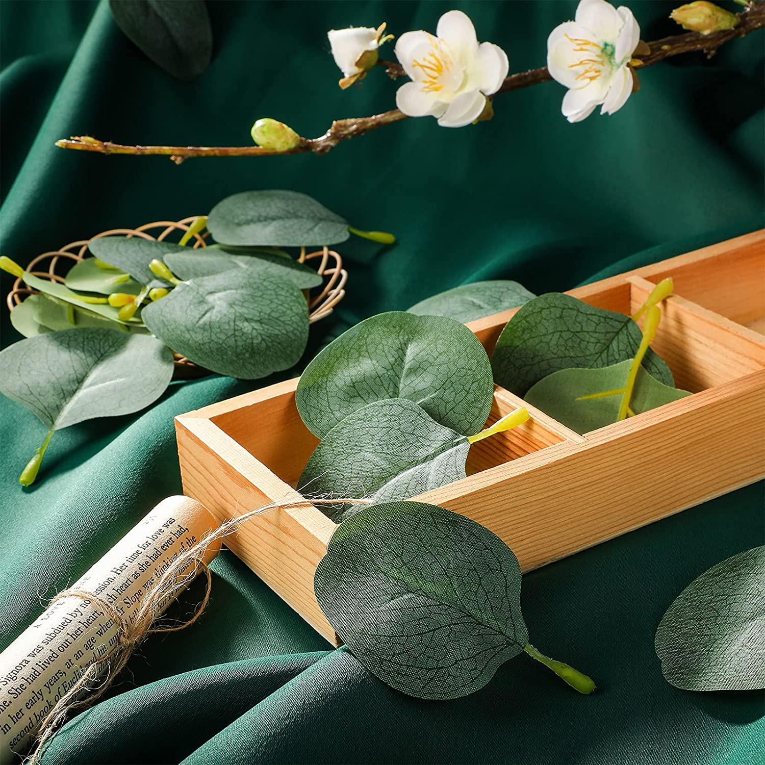 400 Pieces Eucalyptus Leaves Artificial Eucalyptus Petals Fake Leaves for DIY Wedding Bouquet - If you say i do