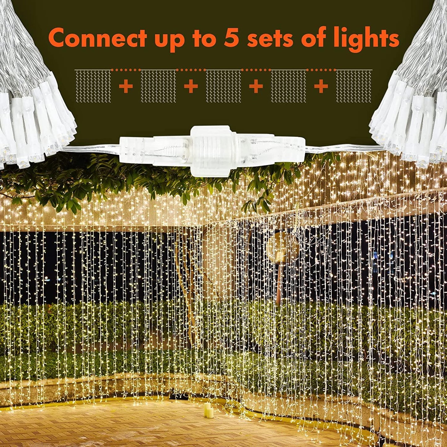 300 LED Window Curtain String Light Wedding Party Home Garden Decorations - If you say i do