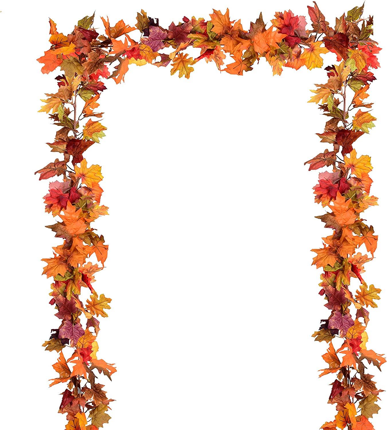 2 Pack Fall Garland Maple Leaf Clearance, 5.9Ft/Piece Hanging Vine Garland Artificial Autumn Foliage Garland Thanksgiving Decor - If you say i do