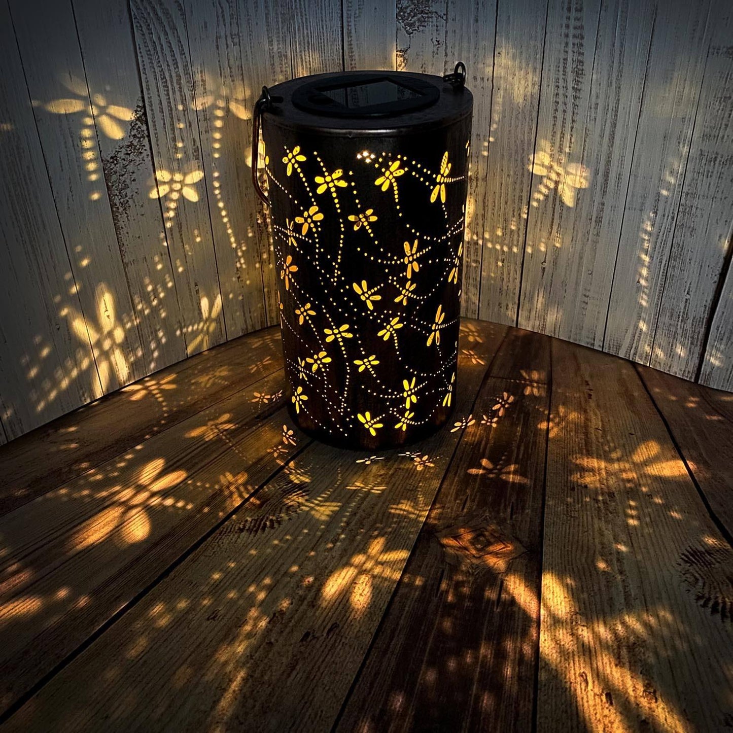 2 Pieces Solar Hollow Shadow Cast Lantern - Dragonfly - If you say i do