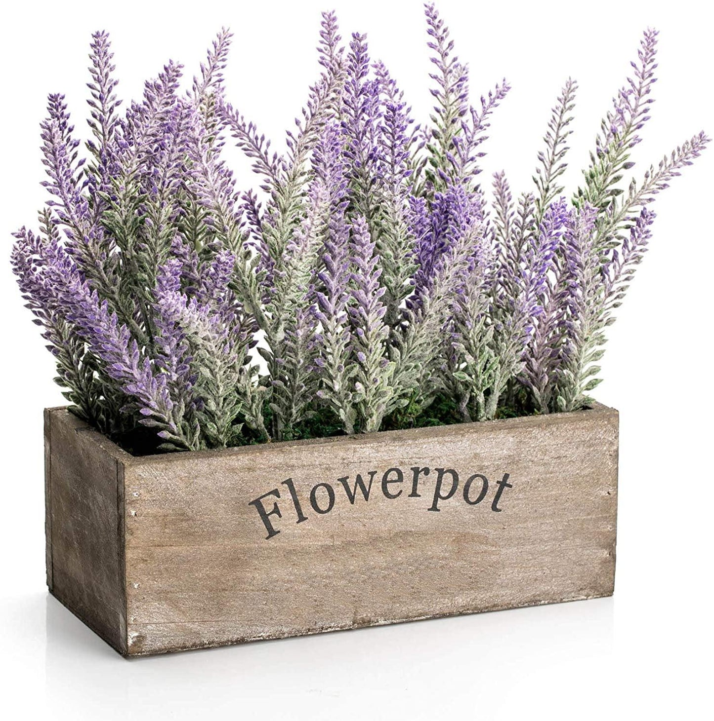 Artificial Flower Potted Lavender Plant for Home Decor (Wooden Tray, 9 Long) - If you say i do