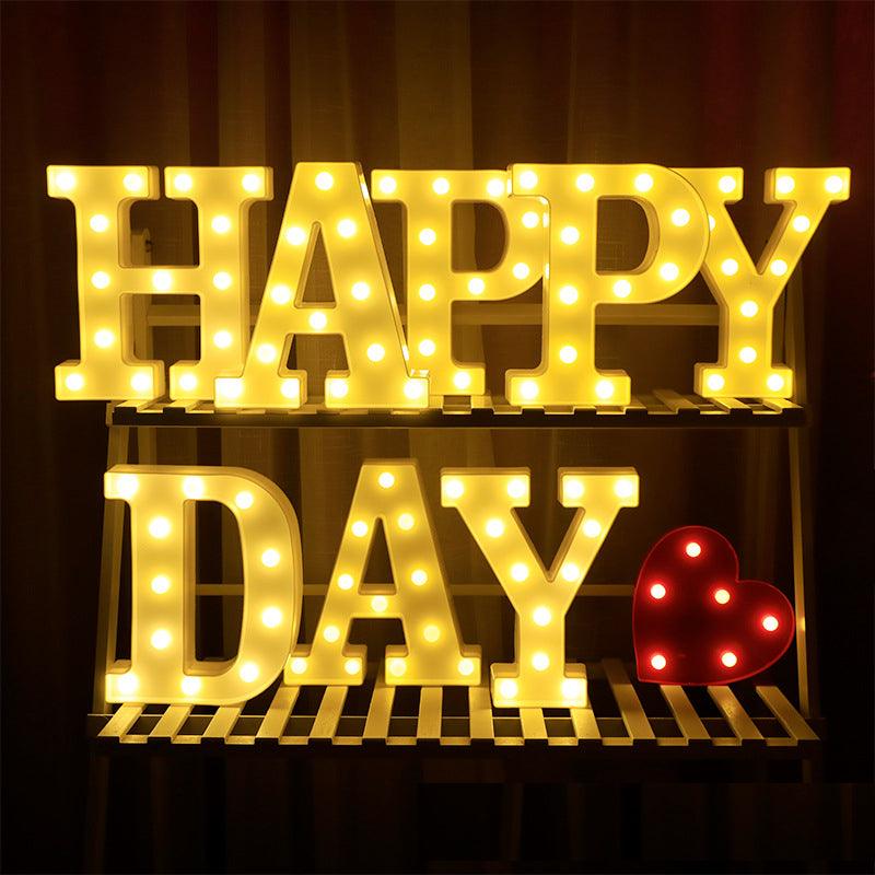 Battery Powered LED Letter Lights Sign Light Up Letters Sign for Night Light Wedding/Birthday Party Christmas Lamp Home Decoration - If you say i do