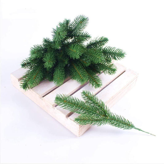 Christmas Artificial Pine Branches for Decorating 25pcs 10 Inches with Gift - If you say i do