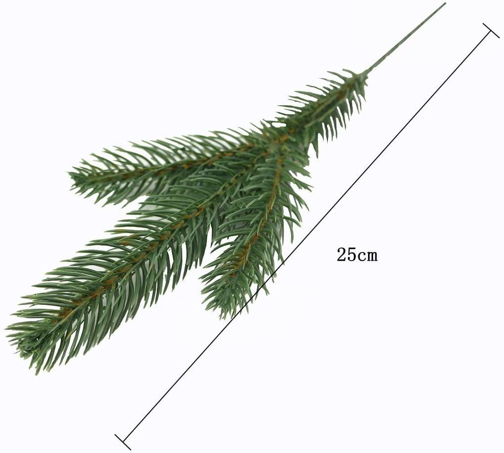 Christmas Artificial Pine Branches for Decorating 25pcs 10 Inches with Gift