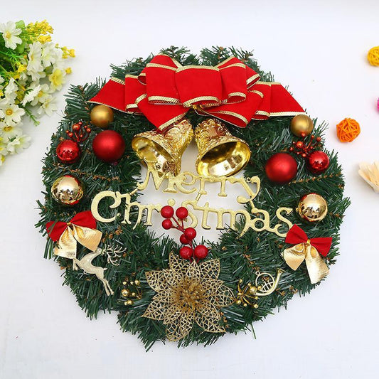 Christmas Wreaths, 12 Inch Christmas Front Door Hanging Artificial Wreath Garland with Balls Bells Gift Box Bow - If you say i do