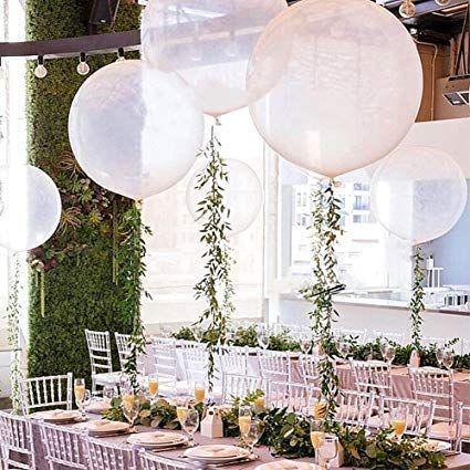White 36" inch Big Giant Balloons for Greenery Garland - Perfect for Minimalist Rustic Wedding Celebrations - If you say i do