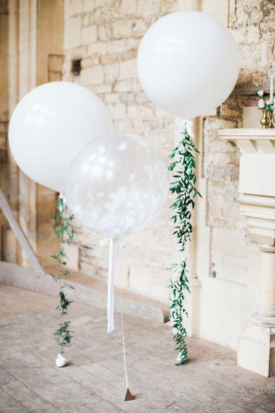 36'' Colorful Giant Balloons with Greenery Strings for Wedding Birthday Party Decorations - If you say i do