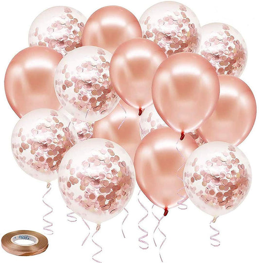 Rose Gold, Gold or Silver Confetti Balloons - Baby Shower, Bridal Shower, Engagement - If you say i do