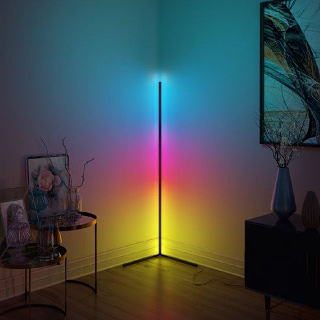 Corner Floor Lamp RGB Remote Control Floor Lamps for Living Room –   Online Shop