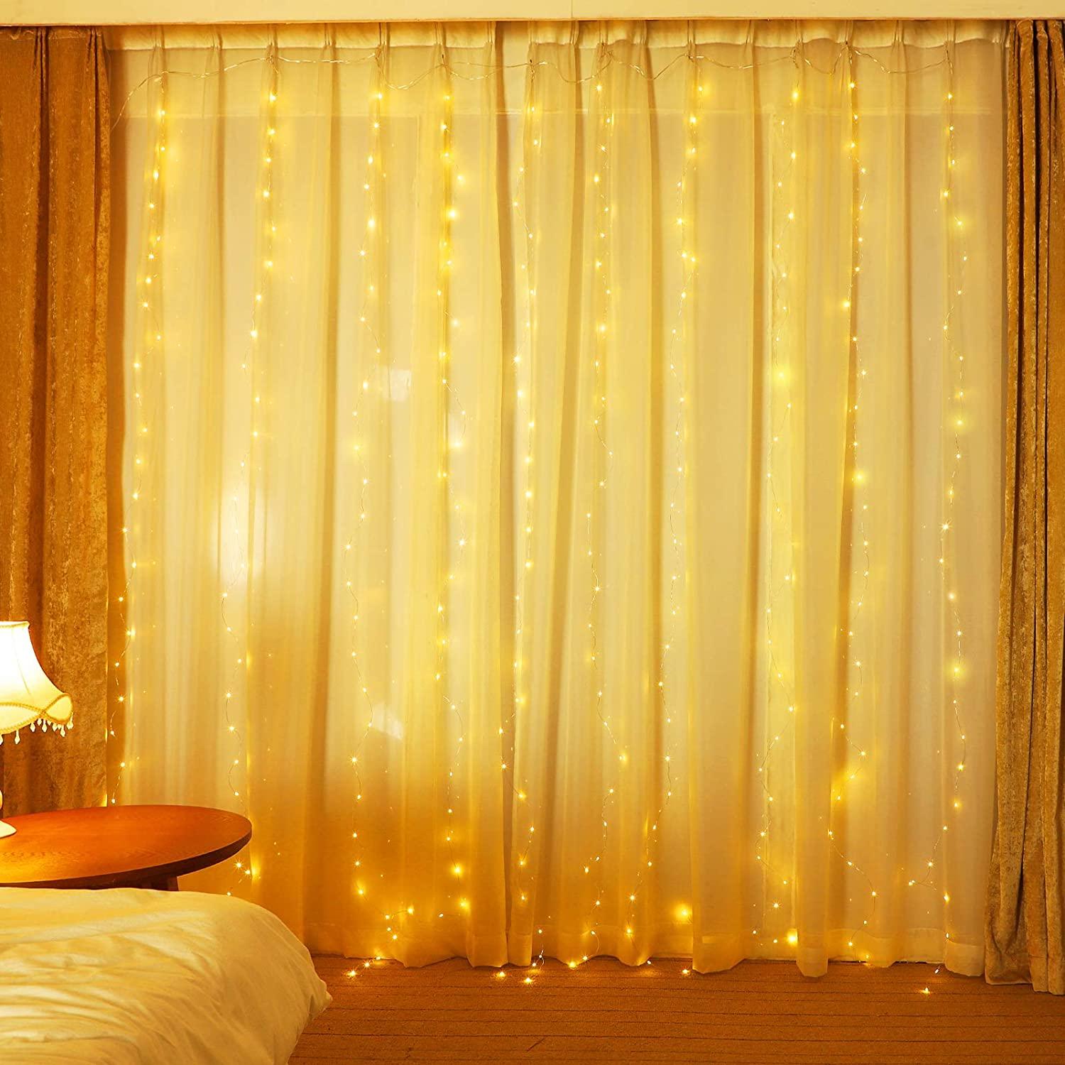 Window Curtain String Lights for Garden Wall Decorations - If you say i do