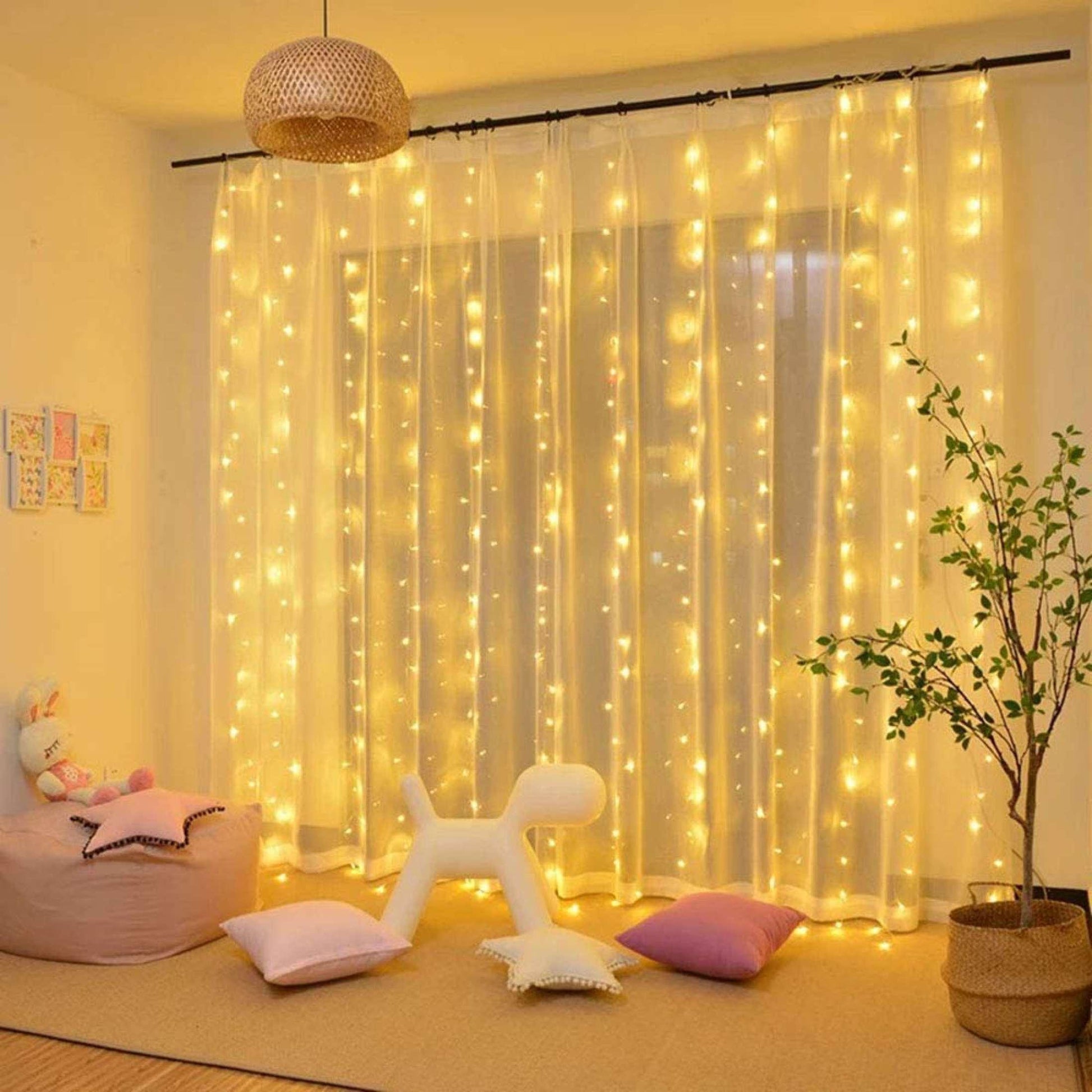 String Lights Curtain,USB Powered Fairy Lights for Bedroom Wall Party - If you say i do