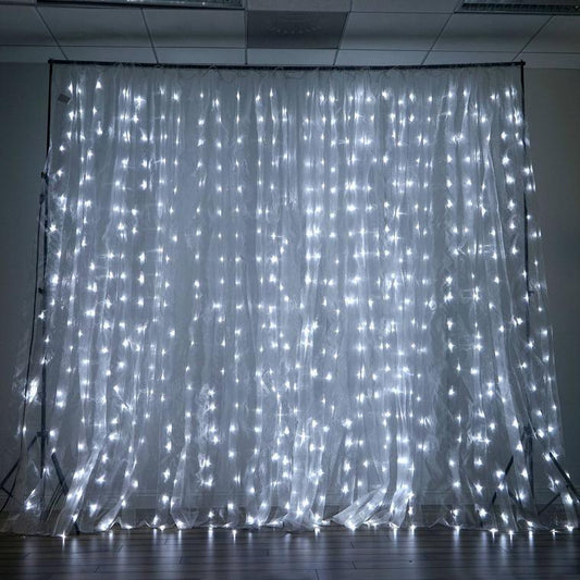Twinkle Star 300 LED Window Curtain String Light For Garden - If you say i do