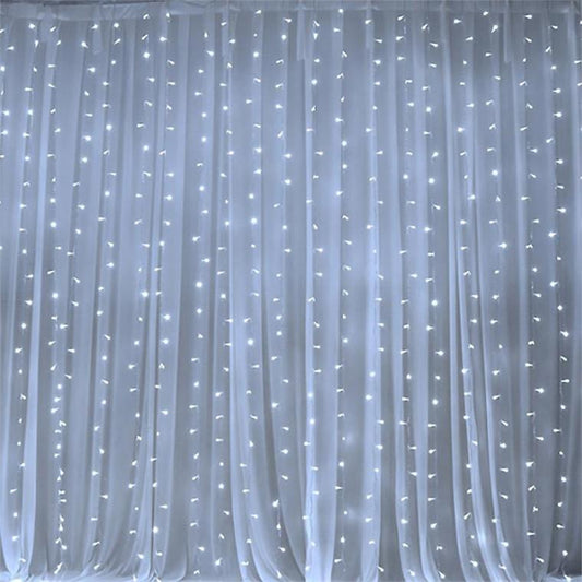 Twinkle Star 300 LED Window Curtain String Light for Outdoor Indoor Wall Decorations - If you say i do