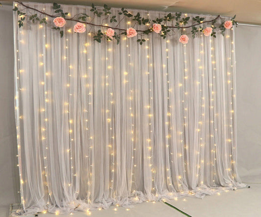 USB Plug in, 300 LED 9.8 Ft x 9.8 Ft Curtain Fairy Lights for Chrismas - If you say i do