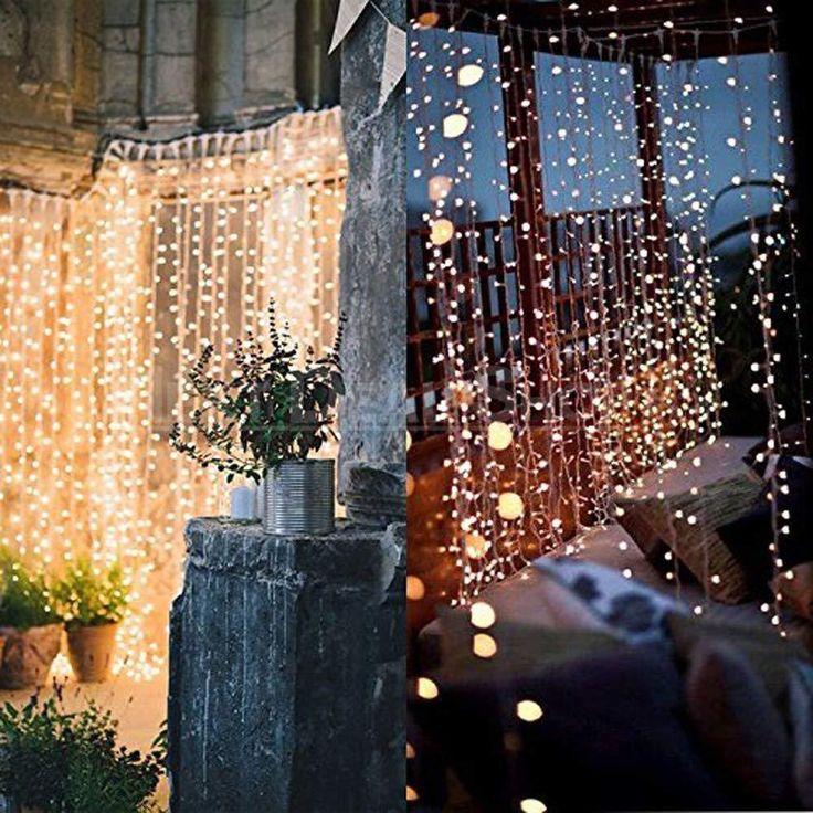 Hanging Window Curtain Lights 9.8 Feet Dimmable and Connectable with 300 Led, Remote - If you say i do