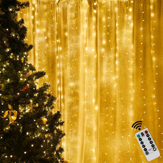 Window Curtain String Lights, 300 LED 8 Lighting Modes - If you say i do