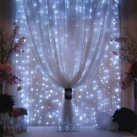 USB Plug in, 300 LED Curtain Fairy Lights for Chrismas, Wedding, Party - If you say i do
