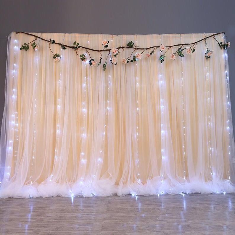 Window Curtain String Lights, 300 LED for Wedding Decorations - If you say i do