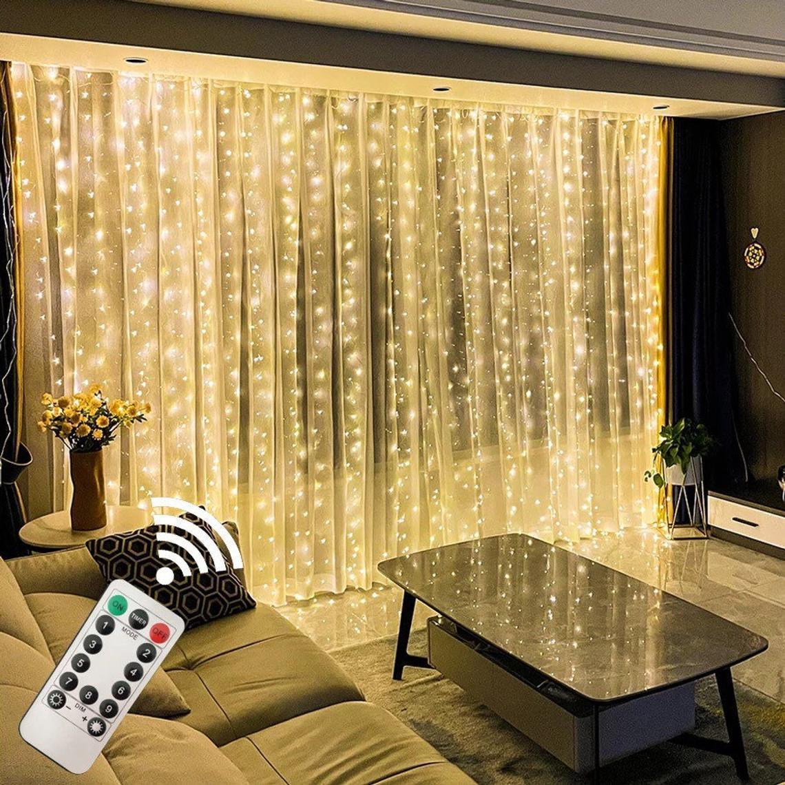 LIGHTING Window Curtain String Lights for Bedroom Decorations - If you say i do