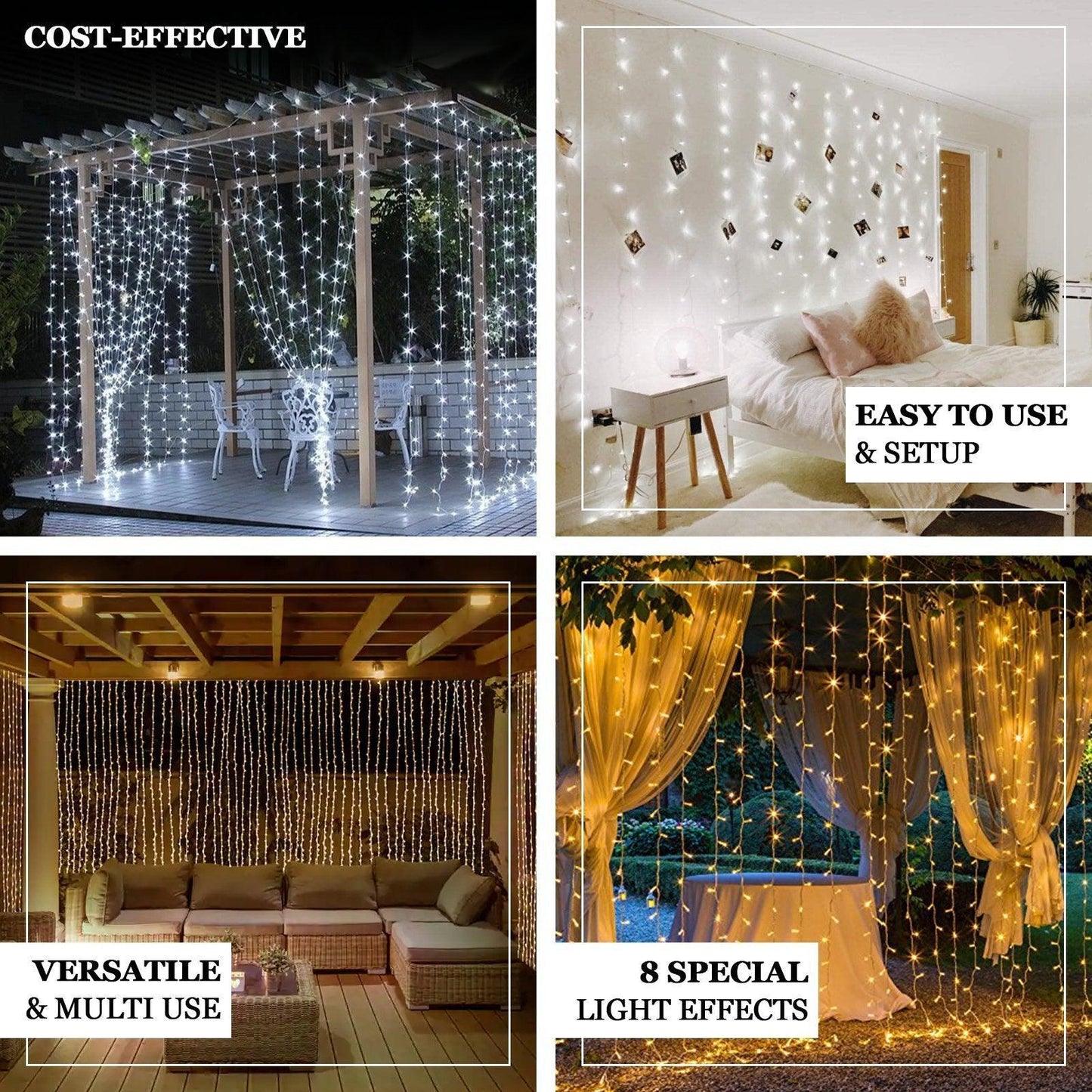LIGHTING Window Curtain String Lights for Indoor Decorations - If you say i do