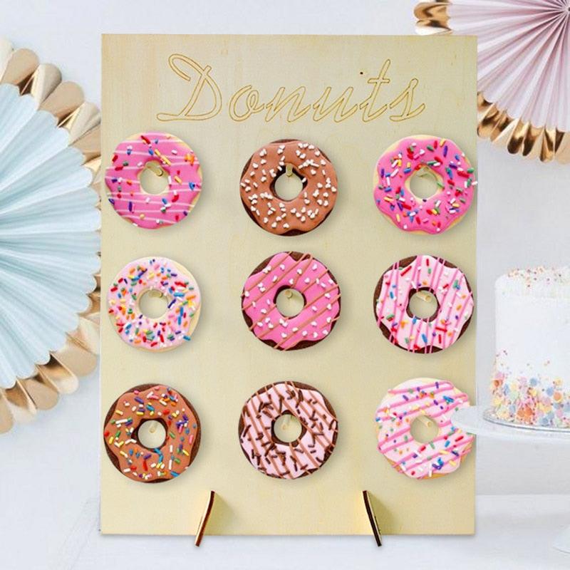 DIY Wooden Donut Wall Donut Holder /Doughnut Display Stand Wedding Table Decorations - If you say i do