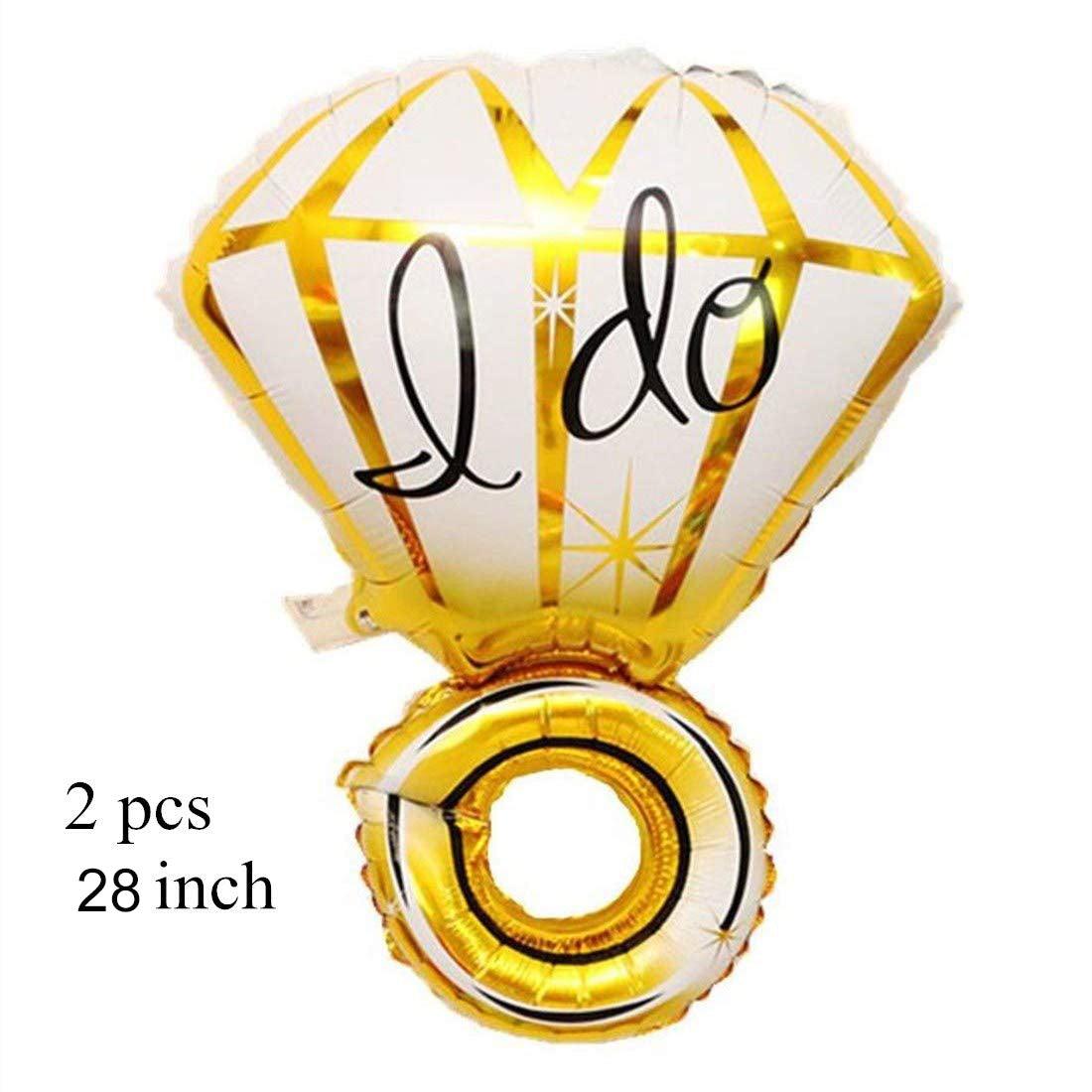 Engagement Party Decoration Balloon | 40 inches Love & Two Diamond Rings Balloon Decoration Set | Proposal Party Decoration - If you say i do