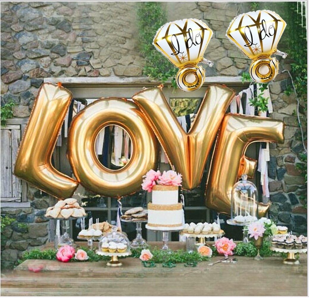 Engagement Party Decoration Balloon | 40 inches Love & Two Diamond ...