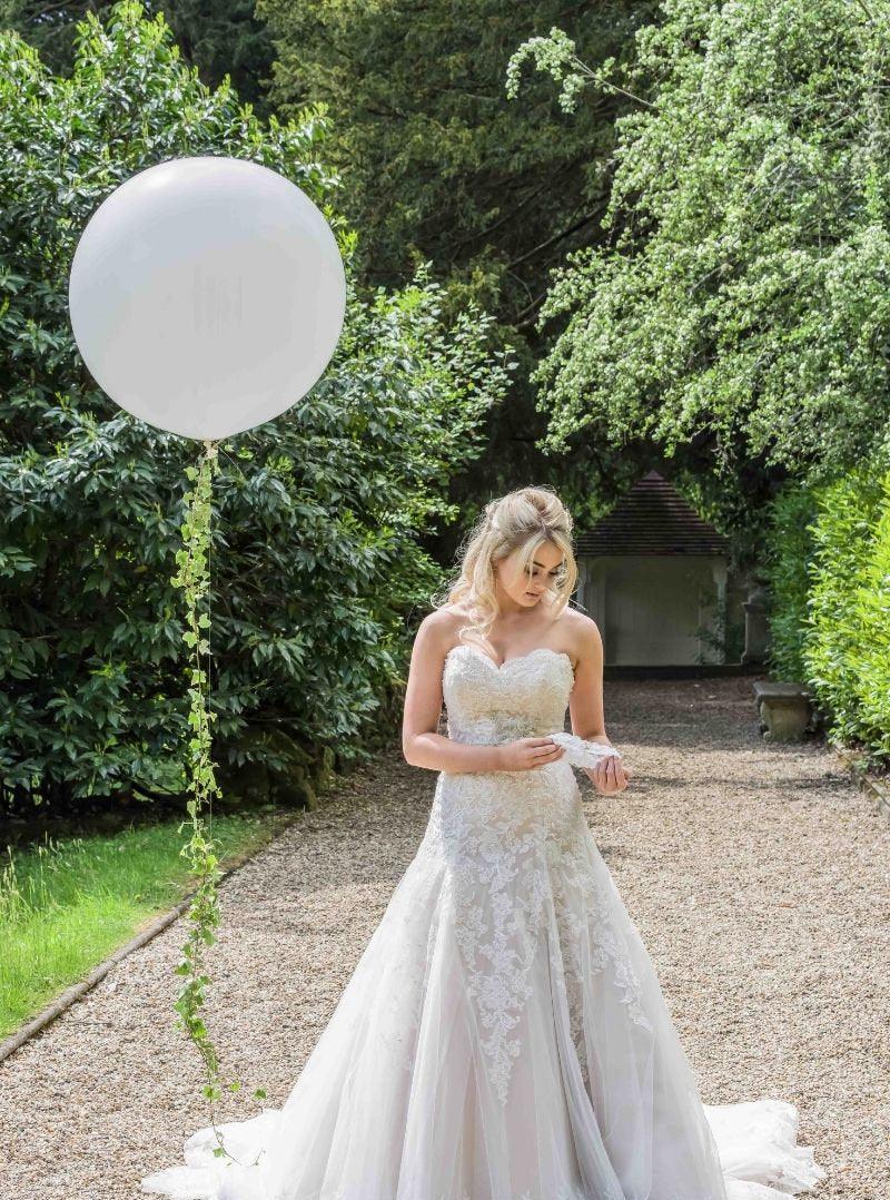 36'' Colorful Giant Balloons with Greenery Strings for Wedding Birthday Party Decorations - If you say i do