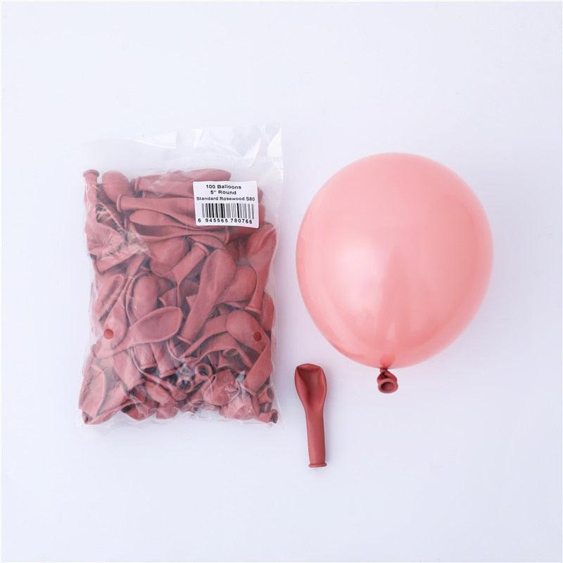 162pcs Burgundy Balloon Garland Kit Doubled Baby Pink Gold Wedding Anniversary Balloons - If you say i do