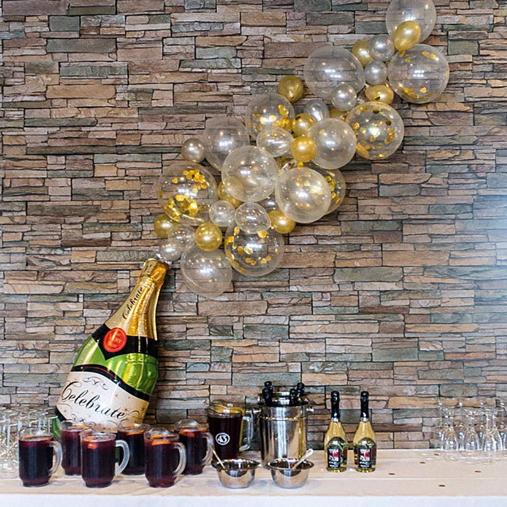 42pcs Large Size Champagne Bottle Balloons Set Wedding Christmas Birthday Party Decoration - If you say i do