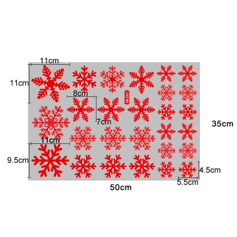 27Pcs Christmas Snowflake Window Sticker Christmas Wall Stickers Kids Room Wall Decals Christmas Decorations for Home New Year - If you say i do