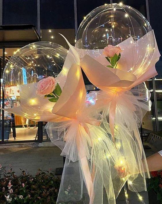 Reusable Led Bobo Balloon Flower Bouquet Party Decorations - If you say i do