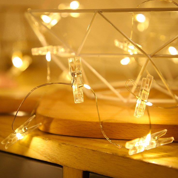 LED String Light Photo Clips with Fairy Lights | Fairy Lights Trees