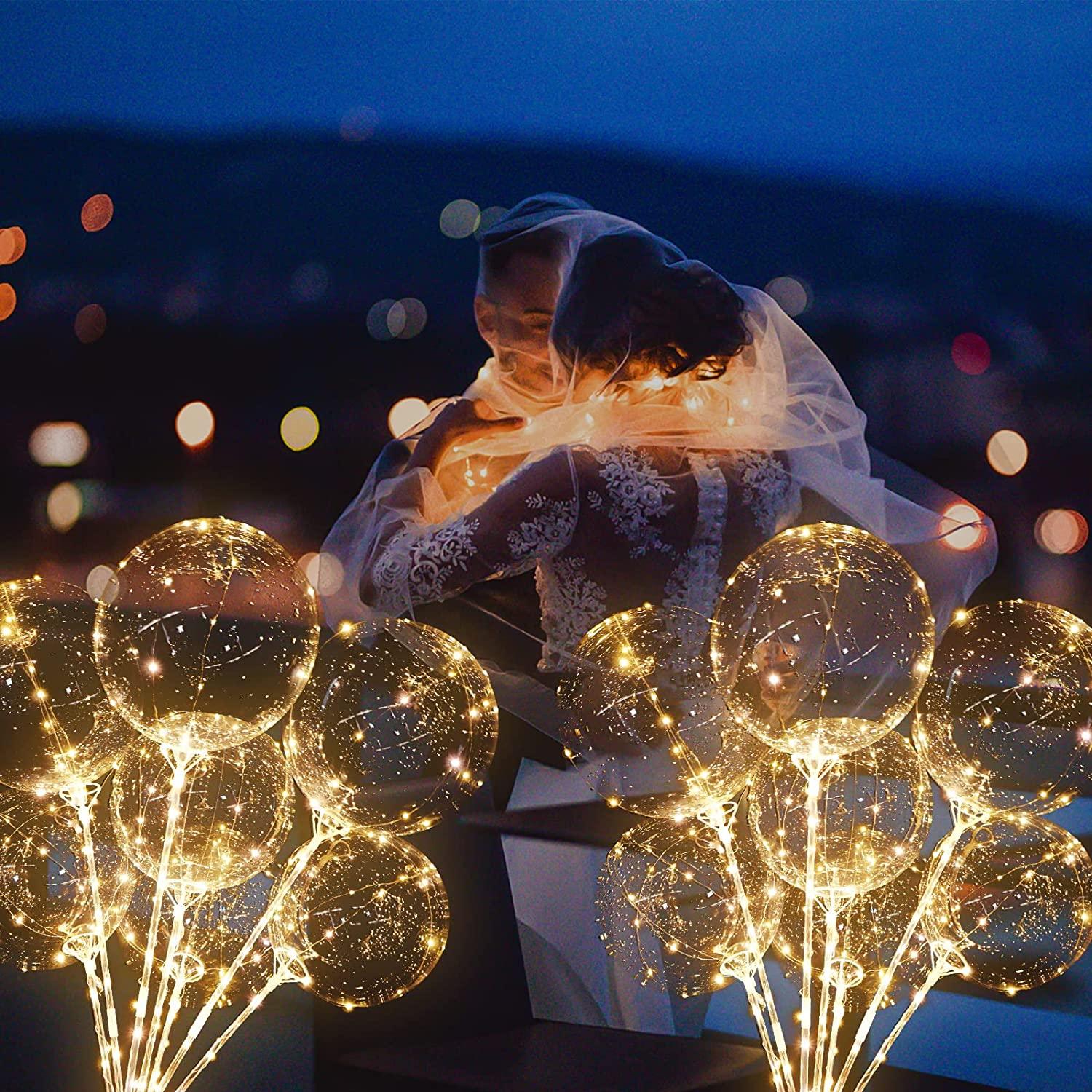 Romantic Yellow Reusable Led Balloon Send off Decorations - If you say i do