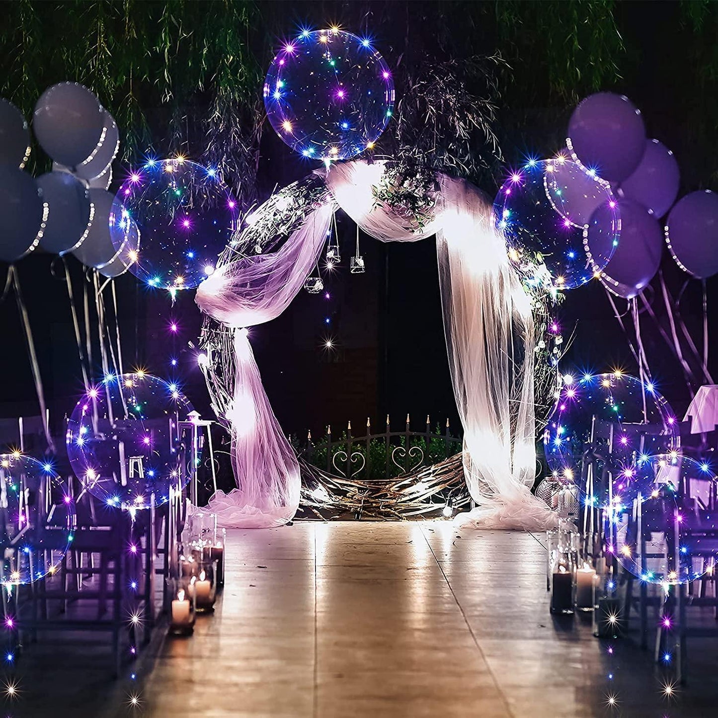 Multicolor Reusable Led Balloons for Wedding Aisle Decorations - If you say i do